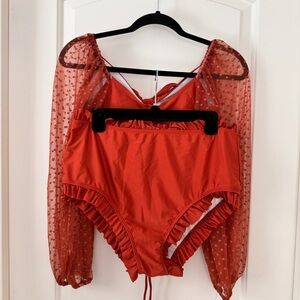 Cute burnt Orange swimsuit